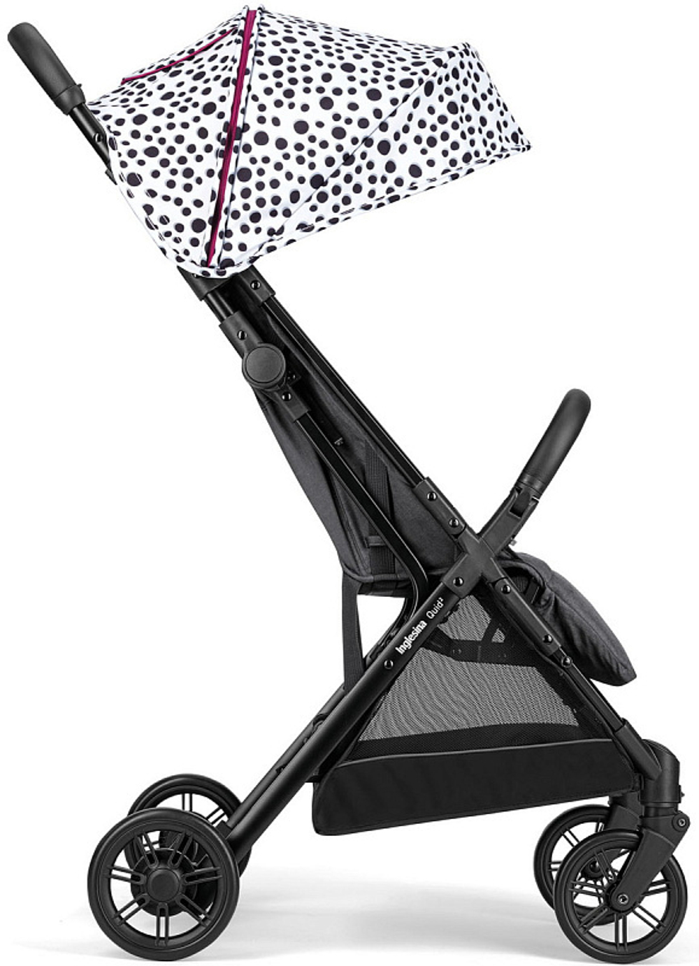 Детская прогулочная коляска Inglesina Quid 2 с накидкой для ног 2024 Polca Dot White
