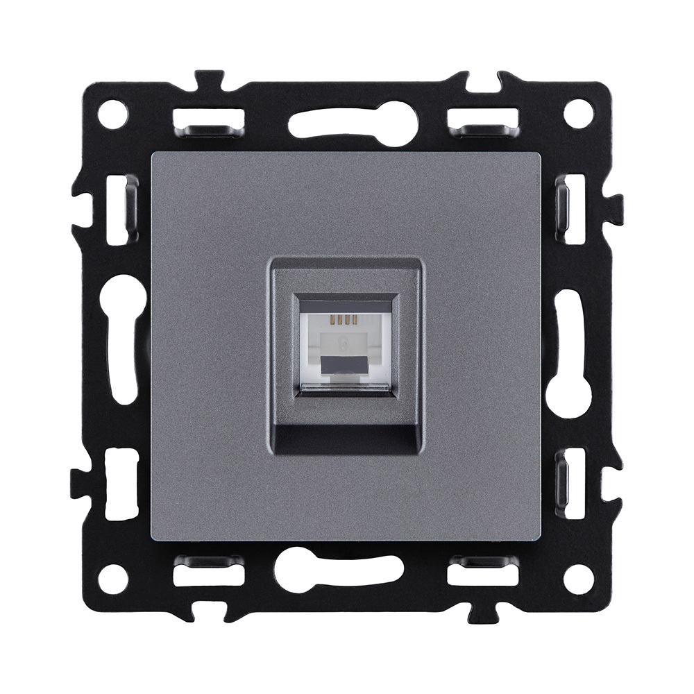 Розетка телефонная RJ11, серый Kollinger Asthetik AS-019GY