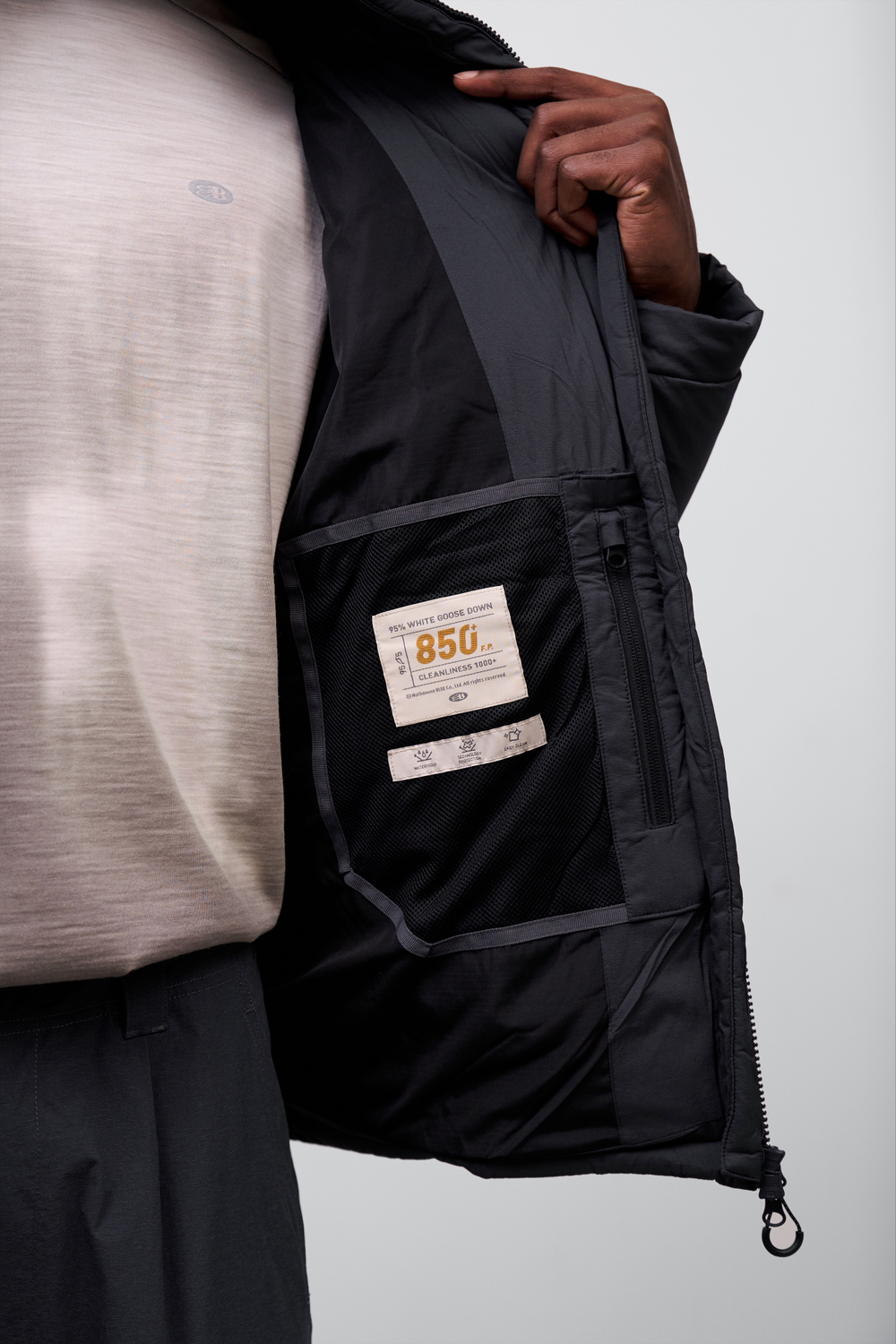 Куртка Nothomme Blue High Loft Mid Length Down Jacket "Dark Gray"