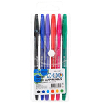 Ручка шариковая, масляная, Basir, цветные чернила, цветной корпус в цвет чернил, набор 6 шт