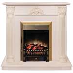 Каминокомплект Real Flame Stefania WT-F612 с очагом Fobos Lux Brass