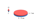 Неодимовый магнит диск 15х1 мм Ni