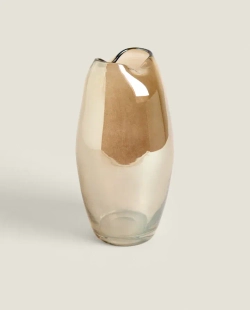 ZARA HOME ВЫСОКАЯ ВАЗА ИЗ ЛЮСТРОВОГО СТЕКЛА