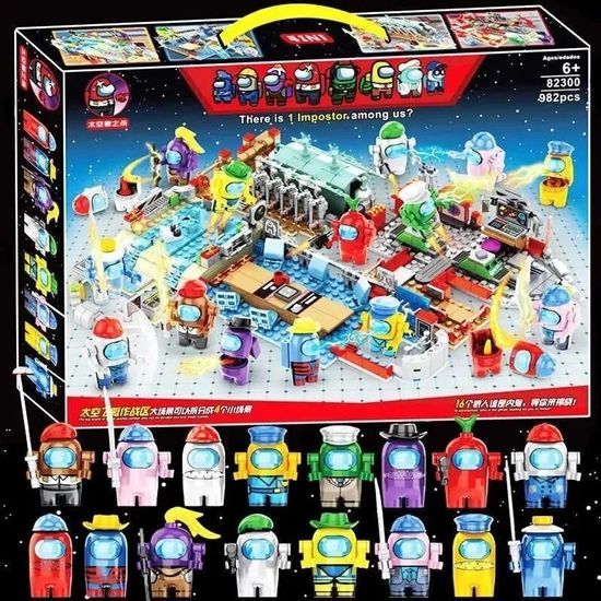 Конструктор Among Us "  Большая космическая станция " , 982 дет.