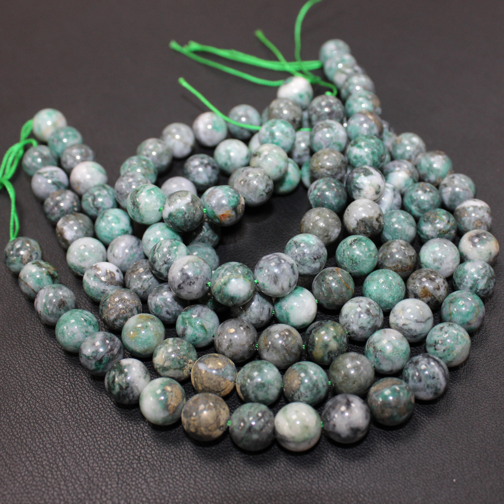 Нефрит с Пиритом бусины 8мм 10мм