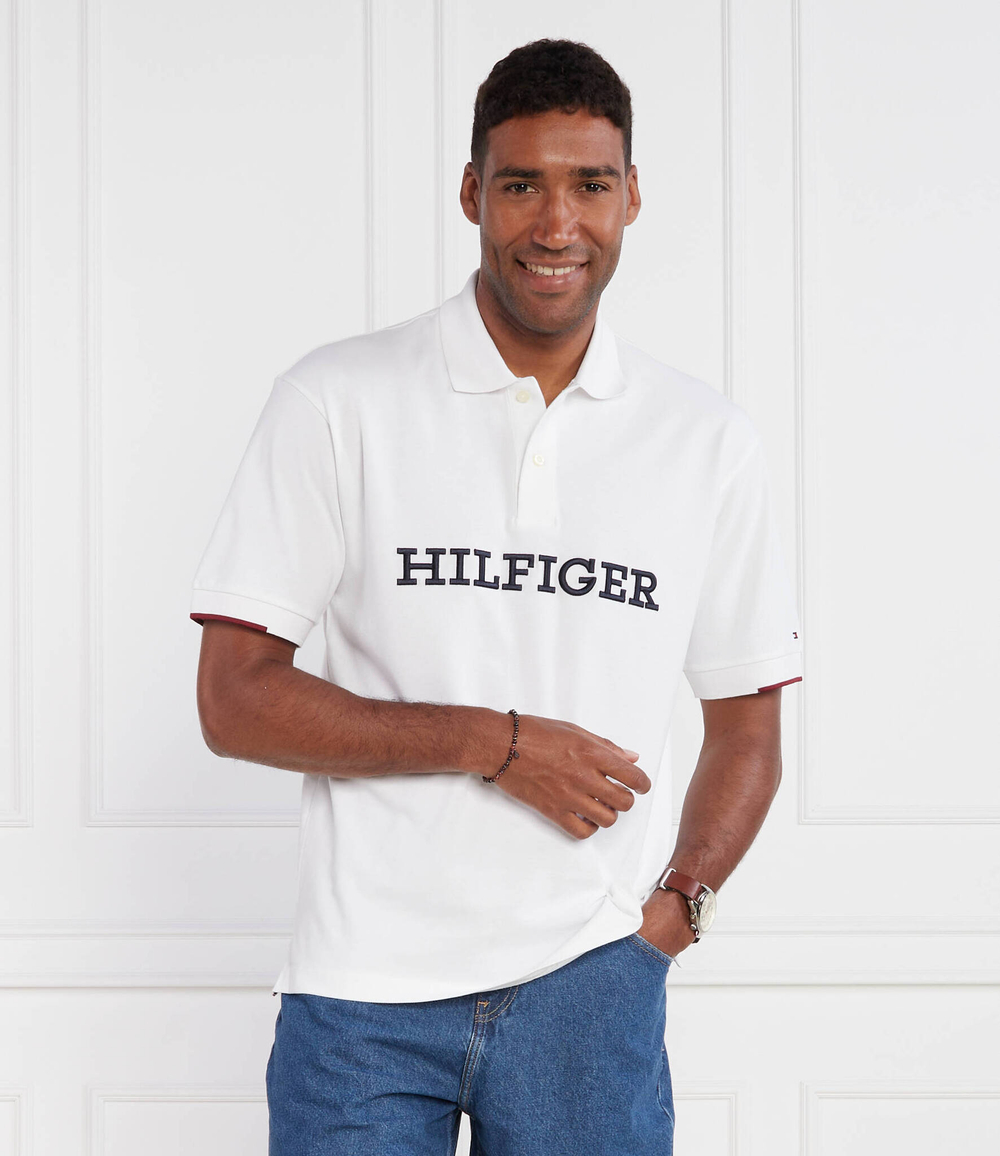 Поло MONOTYPE STRUC ARCHI Tommy Hilfiger - белый(MW0MW31676)
