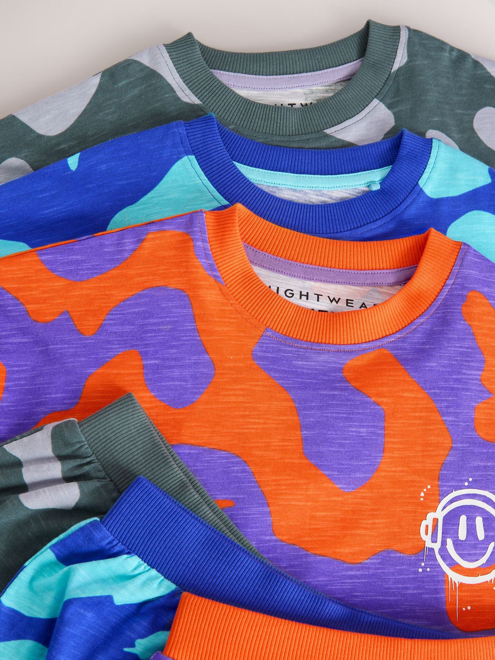 Пижама для мальчика Next AM2-791, 3 шт., Синий, Оранжевый, Серый