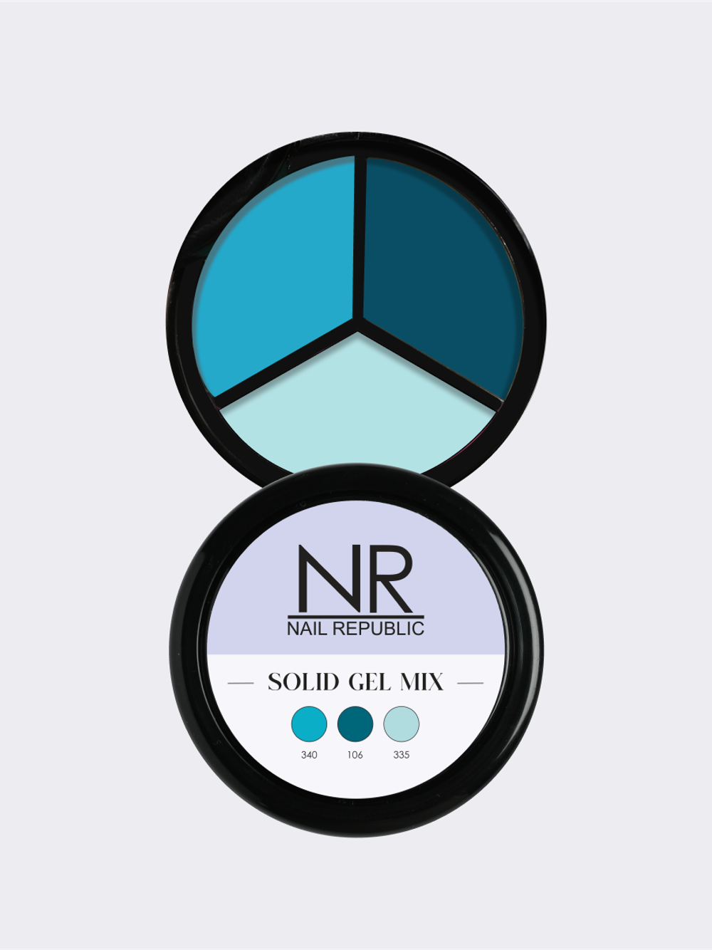 NR Solid Gel Mix Твердые гель-лаки Palette 11 (340, 106, 335), 3х5гр