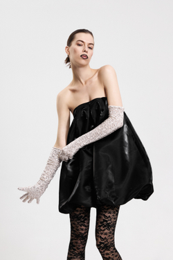 Платье баллон, черный