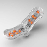 Мастурбатор Tenga Flip Orb Masturbator Orange Crash (Цвет: белый с оранжевым)