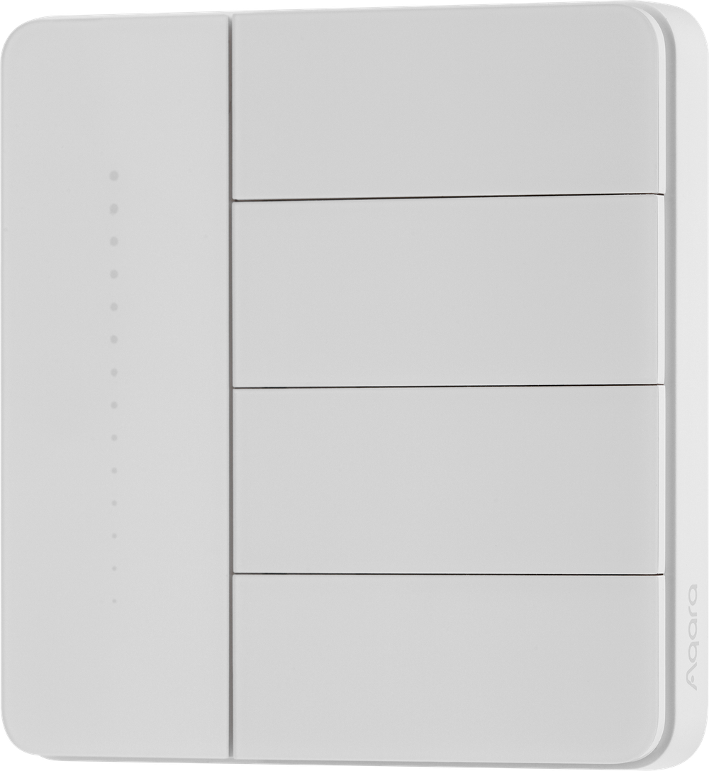 Умный настенный выключатель Z1 Pro (4 клавиши), цвет: белый, модель ZNQBKG45LM_wh