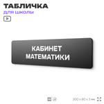 Табличка для школы Кабинет Математики, школьные таблички на дверь кабинета, 30х8 см, Айдентика Технолоджи