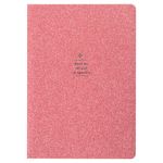 Тетрадь 48 л. в клетку обложка кожзам с блестками, сшивка, A5 (147х210мм), РОЗОВЫЙ, BRAUBERG SPARKLE, 403852
