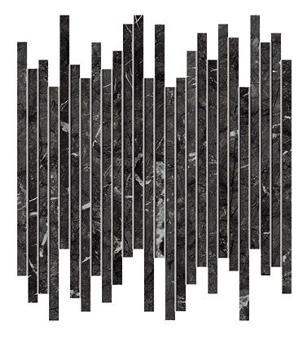 Мозаика/Керамогранит ATLAS CONCORDE MARVEL DREAM Grigio Intenso Line Lapp. 30,5х26 AOU5