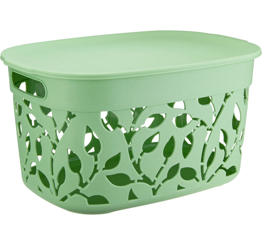 Коробка ФЛОРА 12л с крышкой М2363