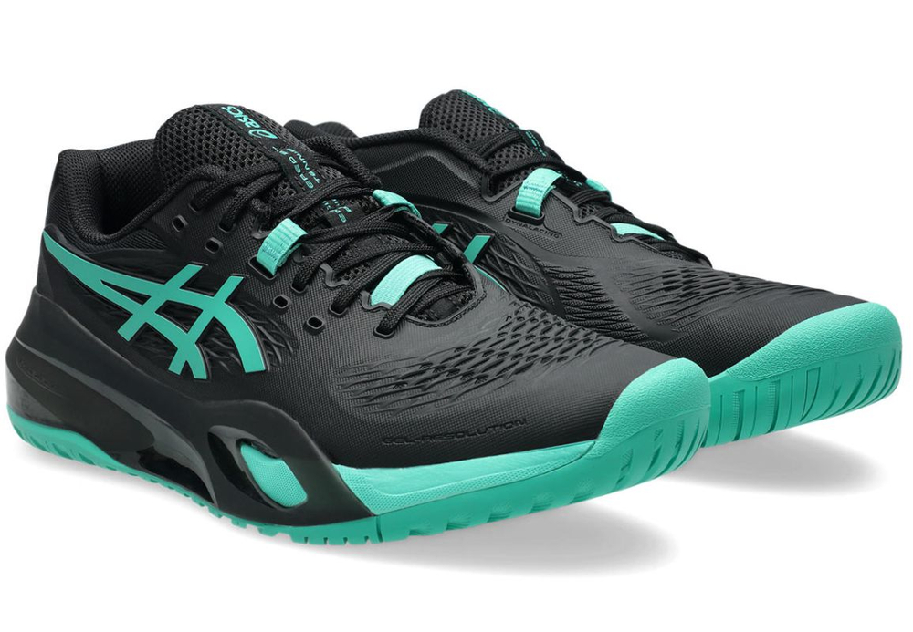 Мужские кроссовки теннисные Asics Gel-Resolution X - black/aurora green