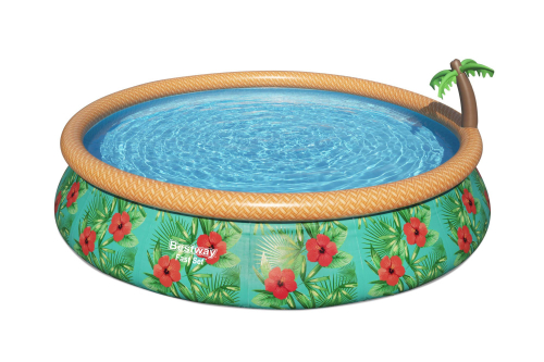 Бассейн надувной Bestway Fast Set Paradise Palms 457х84 см + фильтр-насос 2006 л/ч (57416 BW)