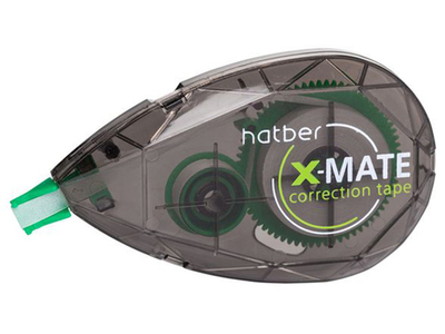 Корректирующая лента Hatber X-Mate DIAMOND, 5 мм x 10 м, чёрный, 1 шт