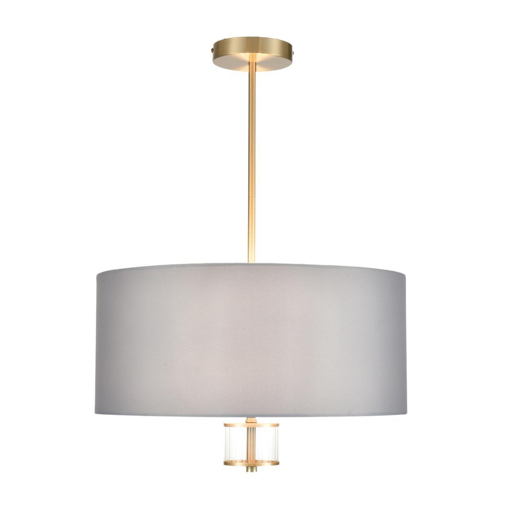 8108/5C MODERNI LN25 131 латунь титаниум/серый, металл/текстиль/стекло Люстра потолочная E14 5*40W 220V DAMONA