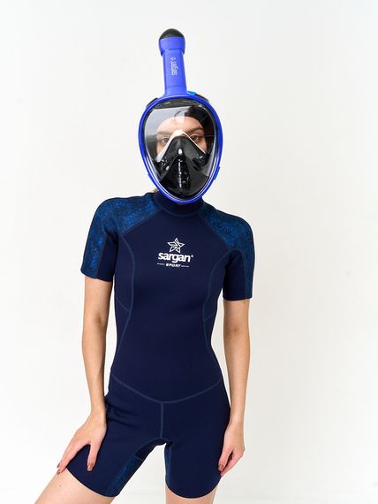 Маска полнолицевая Sargan Планета океан 2.0 синий/черный