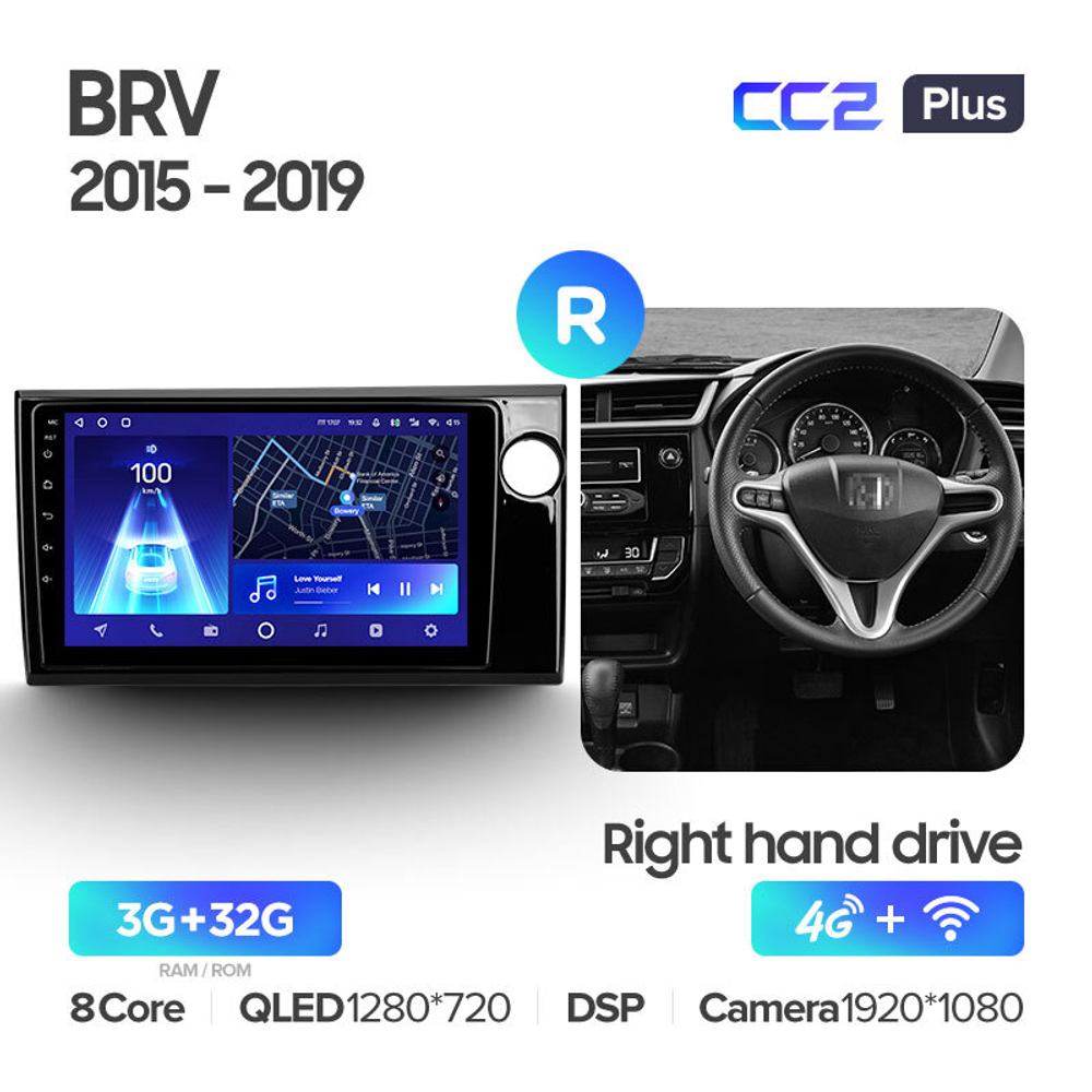 Teyes CC2 Plus 9" для Honda BR-V 2015-2019 (прав)