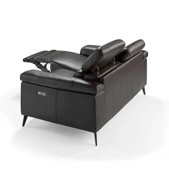 Двухместный диван с реклайнером Angel Cerda 5319-2P, темно-коричневая кожа