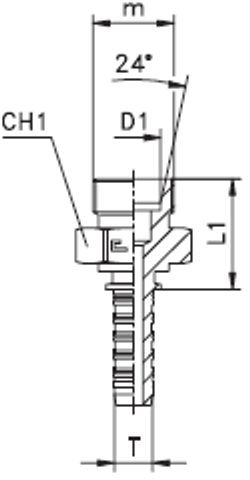 Фитинг DN 12 DKO-S (Ш) 24x1.5 16