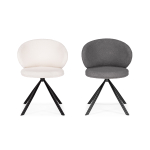 Стул на металлокаркасе Woodville Solomon крутящийся gray, black