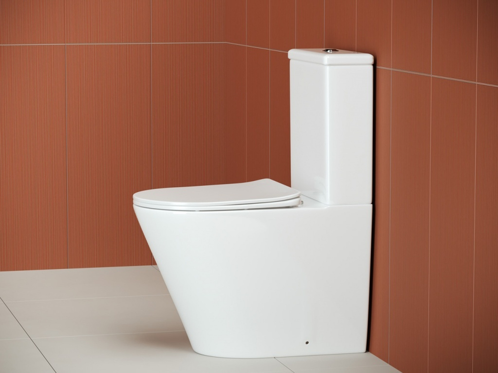 Унитаз-компакт безободковый Ceramica Nova Highlight CN1802-B с крышкой-сиденьем микролифт, белый глянец