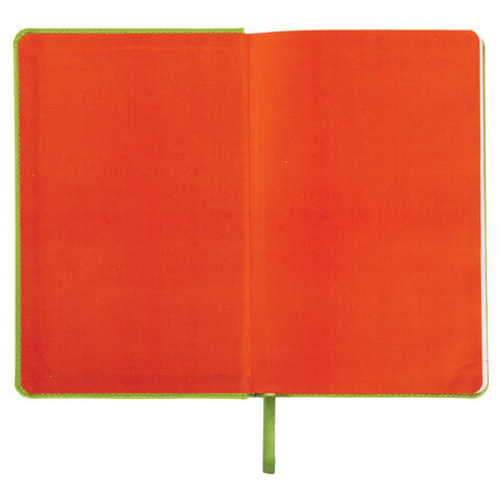 Ежедневник недатированный А5 138х213 мм BRAUBERG "Rainbow" под кожу, 136 л., зеленый, 111669