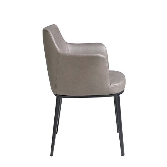 Стул 4112/A209 серый тканевый с черной стальной конструкцией Испания