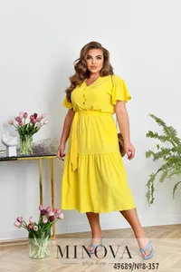 Платье 8-357-желтый Minova