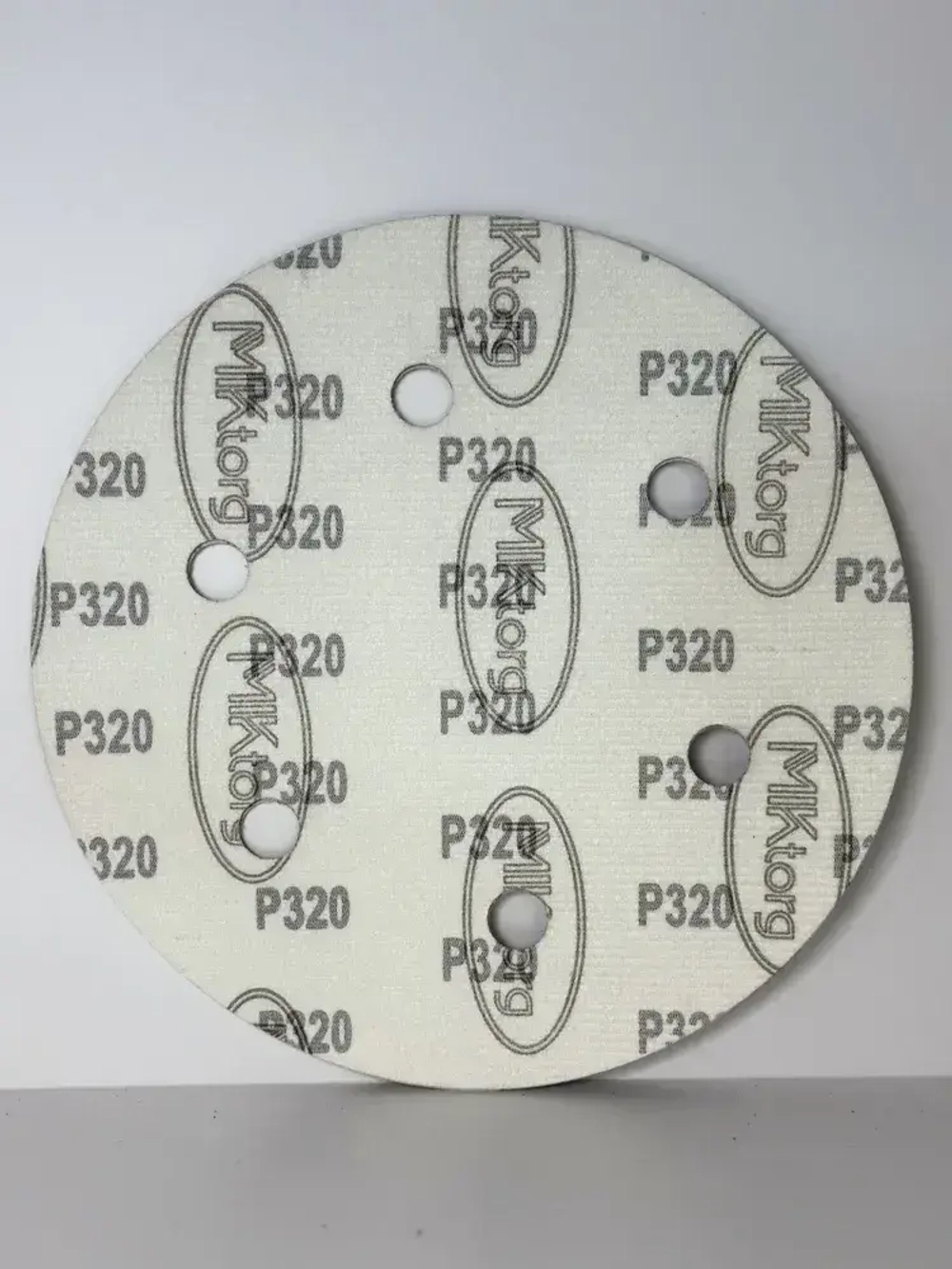 Шлифовальный круг D 225 мм на липучке 10 шт Р 320 6 отверстий