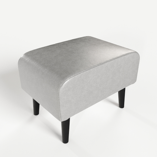 Пуф на высоких ножках Фантазёр из серой эко-кожи в офис, дом, салон красоты, прихожая, гостиная, на кухню, в кафе, в зону ожидания, в коридор, к туалетному столику. Банкетка, подставка.