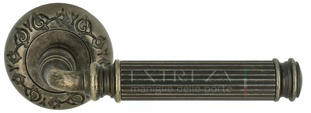 Дверная ручка Extreza &quot;BENITO&quot; (Бенито) 307 на розетке R04 античное серебро F45