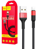 Кабель USB - Lightning HOCO X26 (черно-красный) 1м