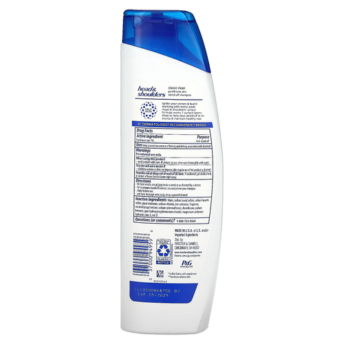 Head & Shoulders, Ежедневный шампунь, классическое очищение, 250 мл (8,45 жидк. унц.)