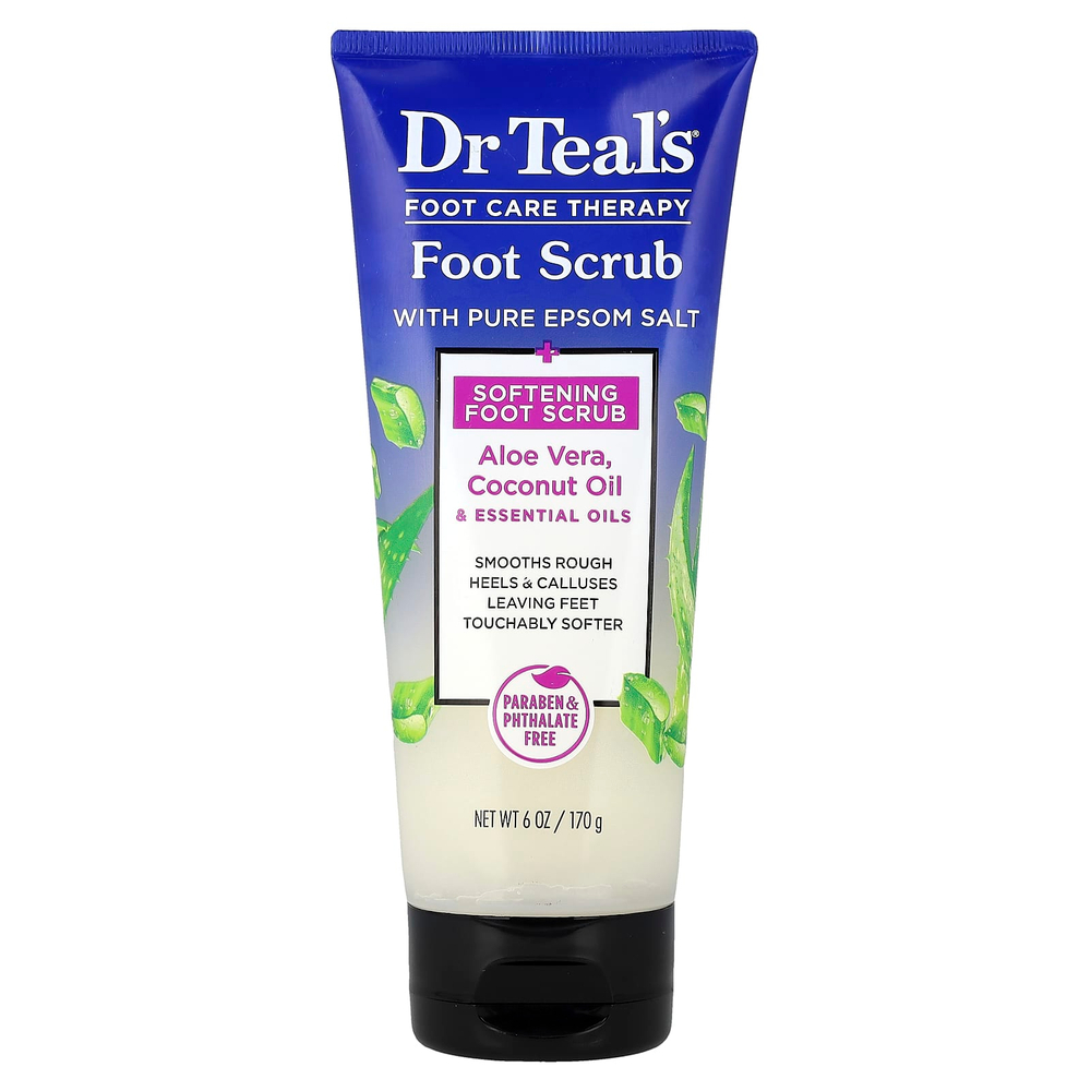 Dr. Teal's, Foot Care Therapy, скраб для ног с чистой английской солью, 170 г (6 унций)