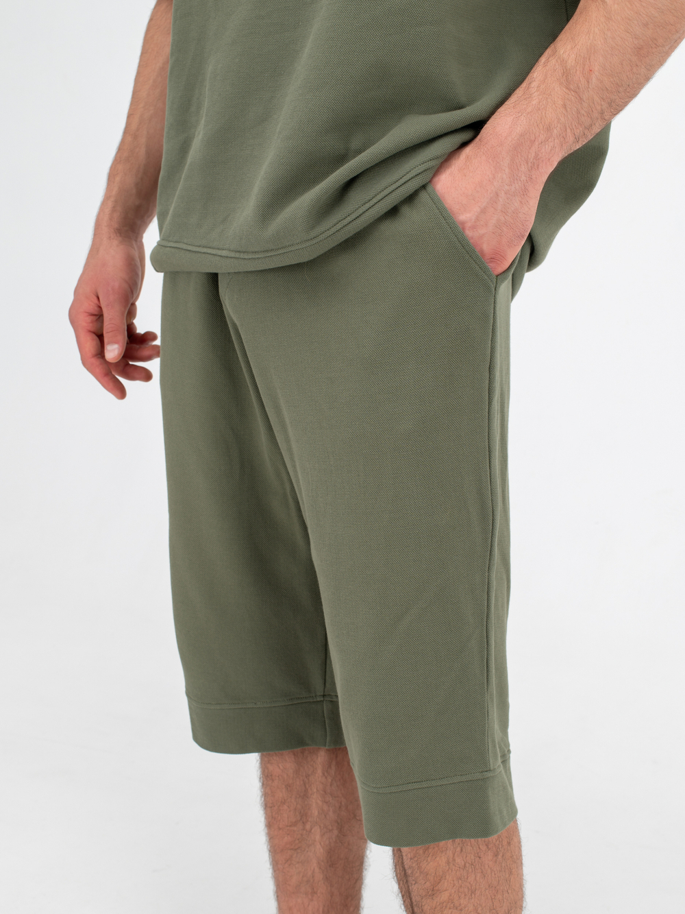 Костюм хлопковый с шортами. Хаки