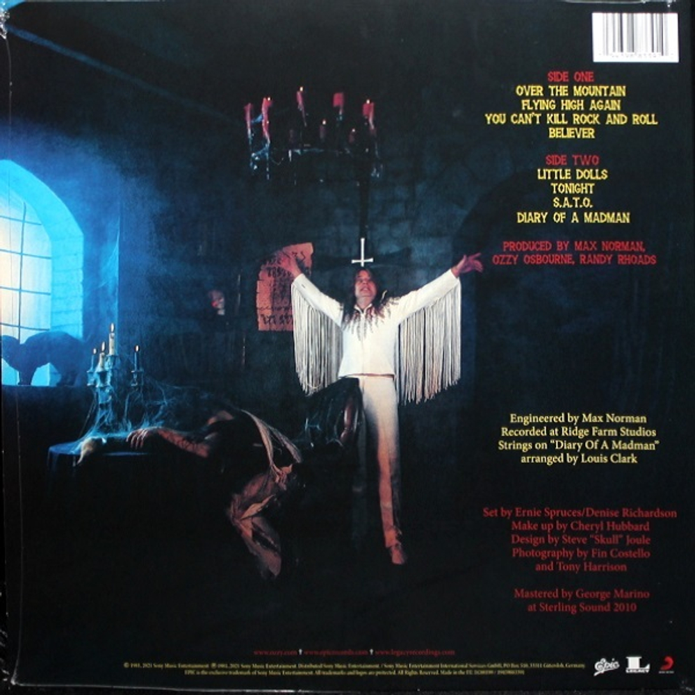 Ozzy Osbourne / Diary Of A Madman (40th anniversary)(Coloured Vinyl)(LP)
