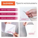 Самоклеящаяся пленка, алюминиевая фольга защитная для кухни/дома, 0,6х3 м, серебро, кубы, DASWERK, 607848