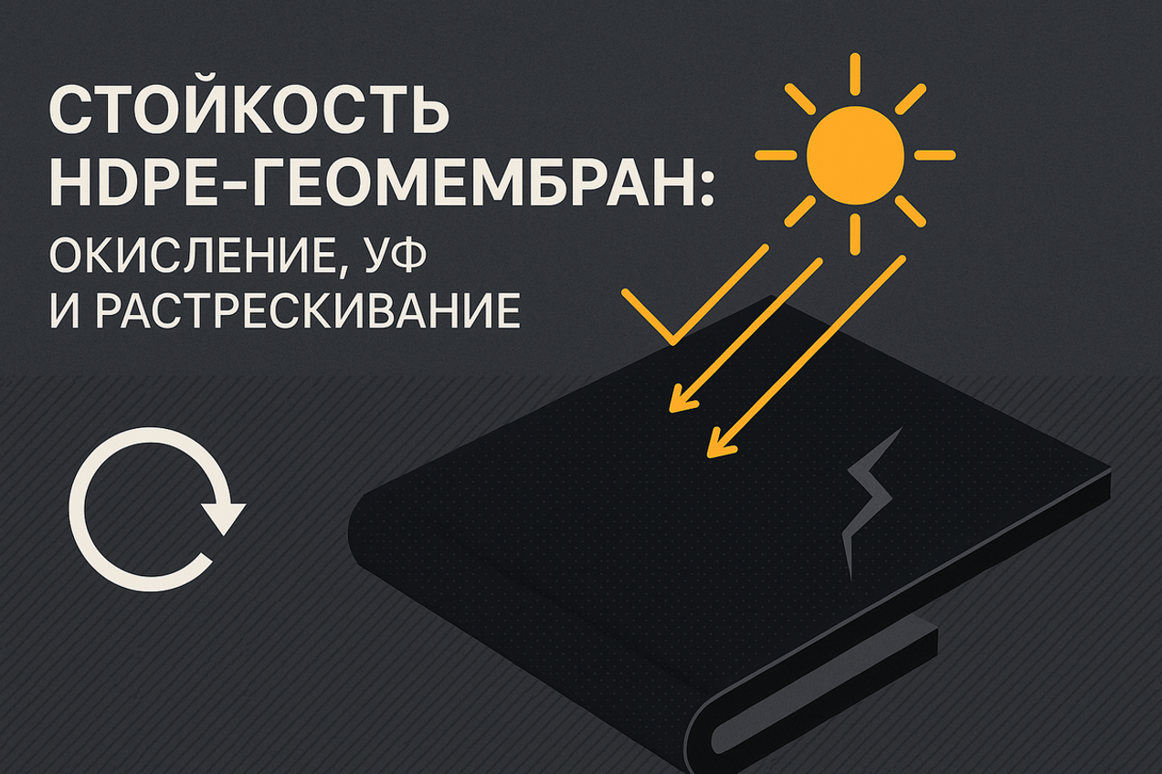 Стойкость к окислению, УФ-излучению и сопротивление растрескиванию геомембран из HDPE