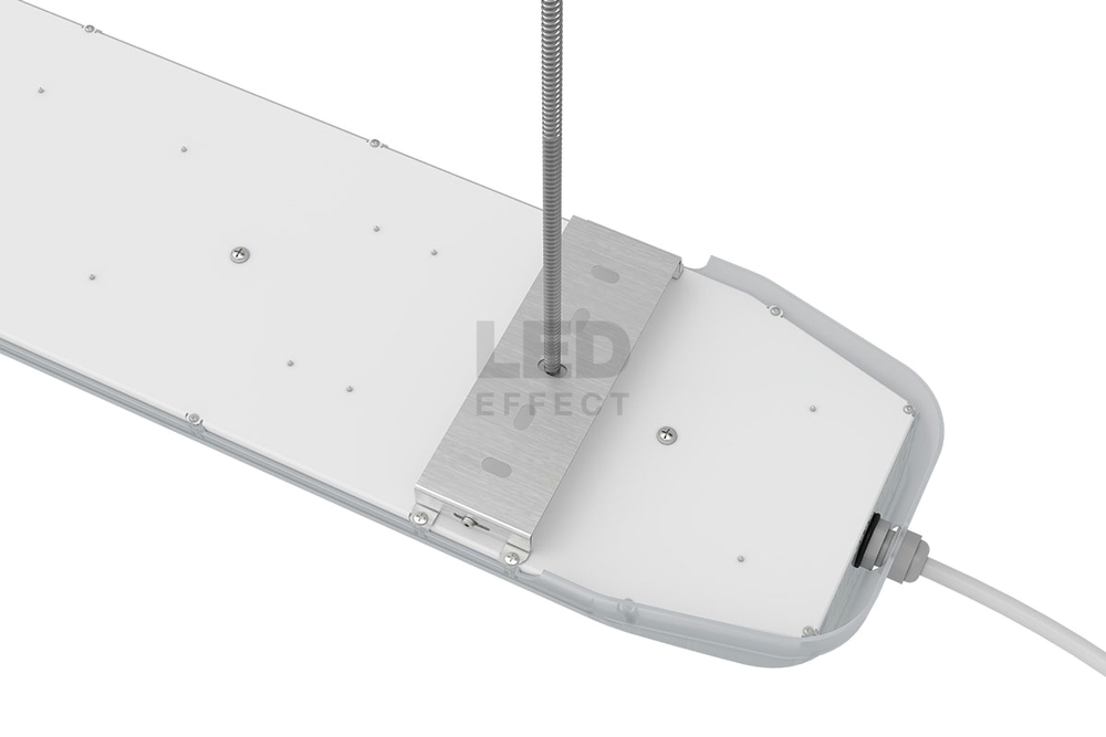 Светильник LED ДСП ТИТАН 38Вт 5000лм 5000К IP65 КСС Д, БАП 1ч 1000х160х82мм LED Effect