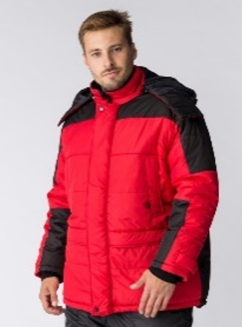 Куртка зимняя Европа CH (тк.Дюспо), красный/черный