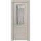 Купить Межкомнатная дверь эмаль Лайн 3/2 Багет RAL 7032 остеклённая 1