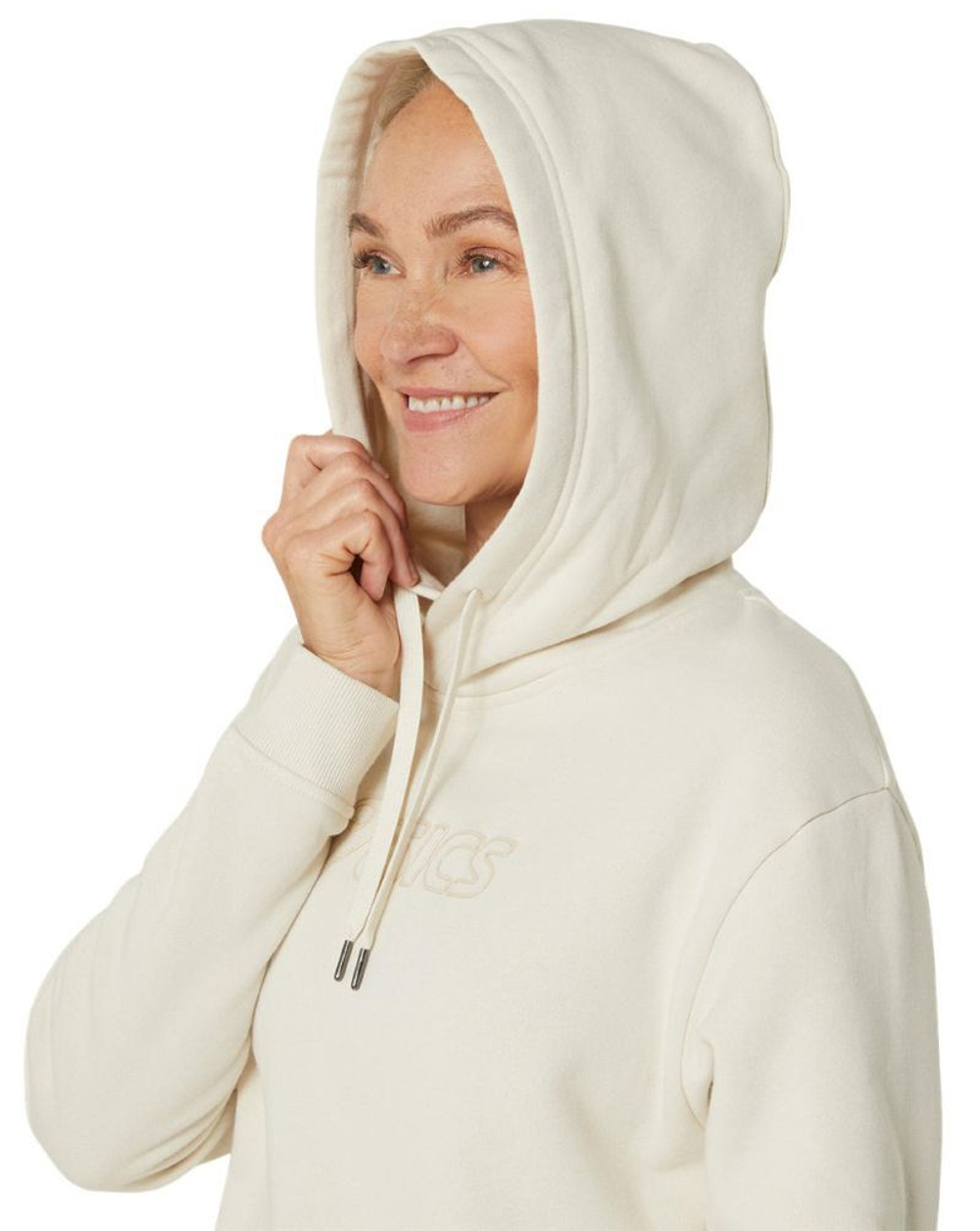Asics white hoodie top