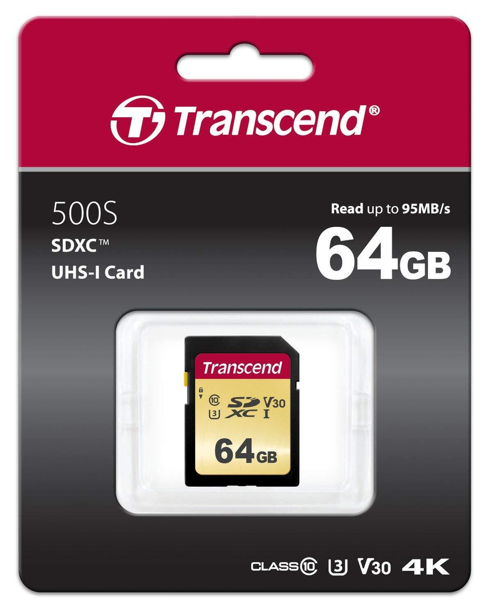 Карта памяти SDXC 64GB Transcend TS64GSDC500S