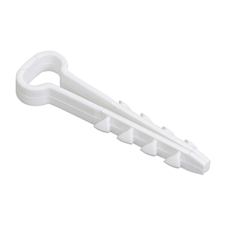 Дюбель хомут 5х8 плоский белый