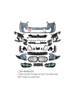 Комплект переделки переднего бампера и фар для BMW X6 G06 2019-2023 в Рестайлинг 2023+ М-стиль БМВ