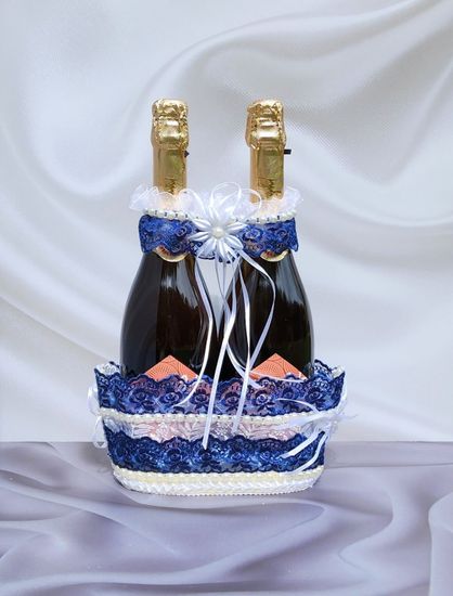 Корзина для бутылок свадебного шампанского Жених и Невеста